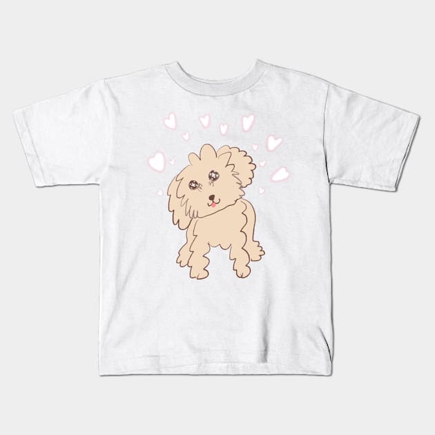 Maltipoo Loving You Kids T-Shirt by PatternbyNOK